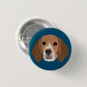 Badge Rond 2,50 Cm Beagle (Devant & derrière)