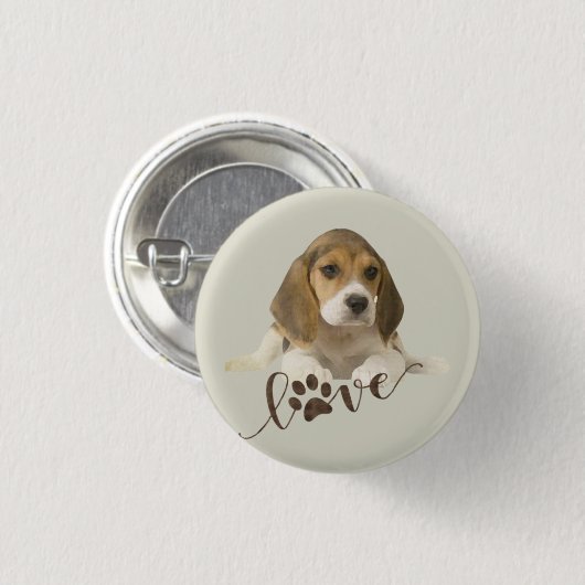 Badge Rond 2,50 Cm Beagle (Devant & derrière)