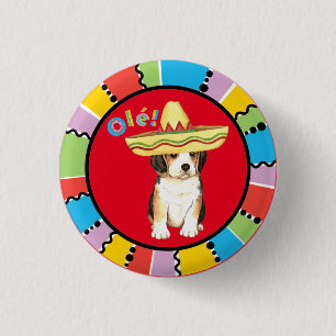 Badge Rond 2,50 Cm Beagle Fiesta