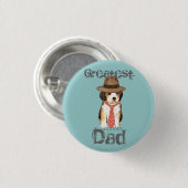 Badge Rond 2,50 Cm Beagle papa (Devant & derrière)