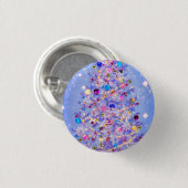 Badge Rond 2,50 Cm Beau bouton de Noël (Devant & derrière)