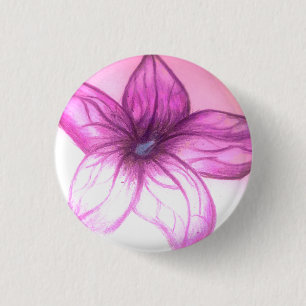 Badge Rond 2,50 Cm Beau bouton Flower