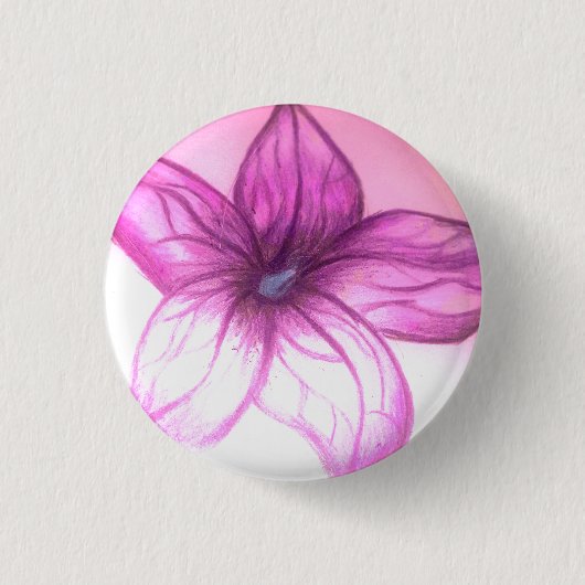 Badge Rond 2,50 Cm Beau bouton Flower (Devant)