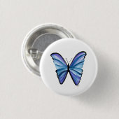 Badge Rond 2,50 Cm Beau bouton papillon, épingle (Devant & derrière)
