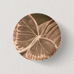 Badge Rond 2,50 Cm Beau Button Papillon