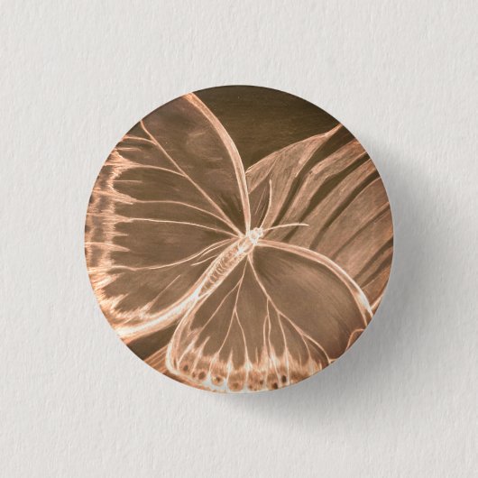 Badge Rond 2,50 Cm Beau Button Papillon (Devant)