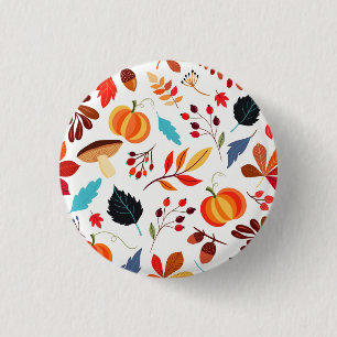 Badge Rond 2,50 Cm Beau Motif d'automne
