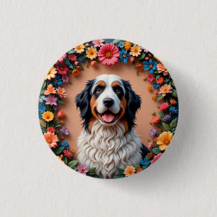 Badge Rond 2,50 Cm Beau portrait de chien