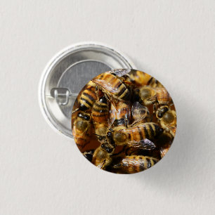 Badge Rond 2,50 Cm Beaucoup d'abeilles de miel