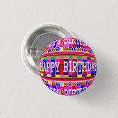 Badge Rond 2,50 Cm BEAUCOUP de manières de dire le JOYEUX (Devant & derrière)