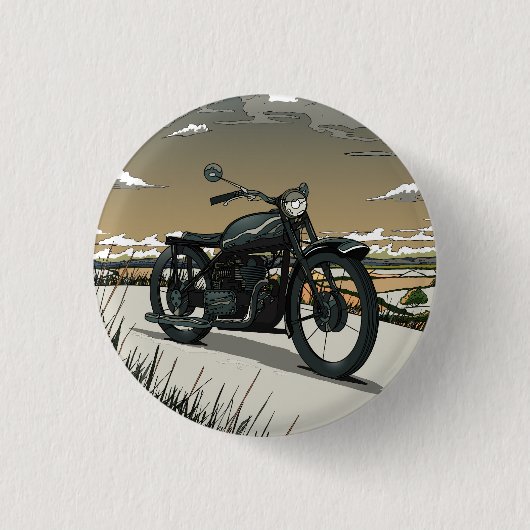 Badge Rond 2,50 Cm Beautiful Old Vintage Motorcycle (Devant)