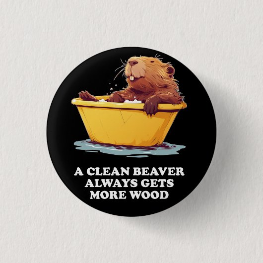 Badge Rond 2,50 Cm Beaver Lover (Devant)