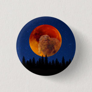 Badge Rond 2,50 Cm Beaver Moon en novembre