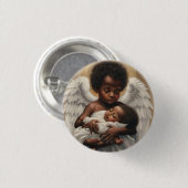Badge Rond 2,50 Cm Bébé Anges (Devant & derrière)