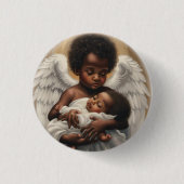 Badge Rond 2,50 Cm Bébé Anges (Devant)