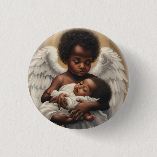 Badge Rond 2,50 Cm Bébé Anges (Devant)