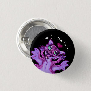 Badge Rond 2,50 Cm Bébé Dragon Love