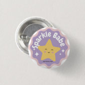 Badge Rond 2,50 Cm Bébé mousseux (Devant & derrière)