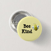 Badge Rond 2,50 Cm Bee Kind Bumblebee (Devant & derrière)
