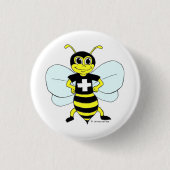 Badge Rond 2,50 Cm Bee Positif Small Button (Devant)