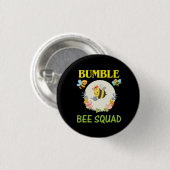 Badge Rond 2,50 Cm Beekeeper Art Bumble Bee Squad (Devant & derrière)