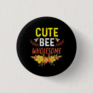 Badge Rond 2,50 Cm Beekeeper Art Cute Bee Whesome