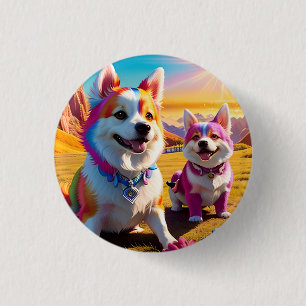 Badge Rond 2,50 Cm Bel Animal Quatre