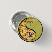 Badge Rond 2,50 Cm Bélier et oxe métallique (Devant & derrière)