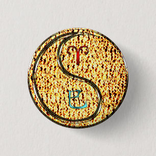 Badge Rond 2,50 Cm Bélier et serpent à feu