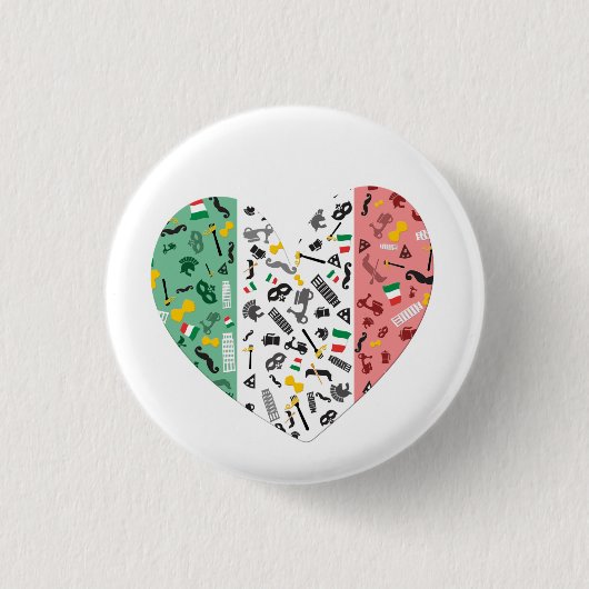 Badge Rond 2,50 Cm Bella Italie (Devant)