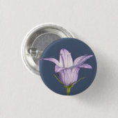 Badge Rond 2,50 Cm Belle fleur de cloche bleue (Devant & derrière)