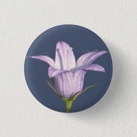 Badge Rond 2,50 Cm Belle fleur de cloche bleue (Devant)