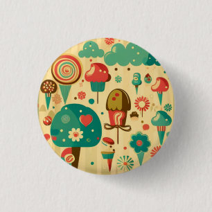 Badge Rond 2,50 Cm Belle glace vintage rétro