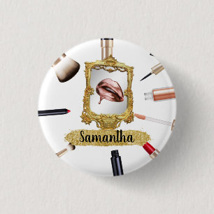 Badge Rond 2,50 Cm Belle maquillage Beauté Élégant Chic Personnalisé