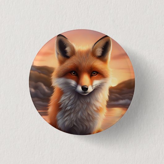 Badge Rond 2,50 Cm Belle Renard (Devant)