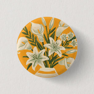 Badge Rond 2,50 Cm Belles Fleurs