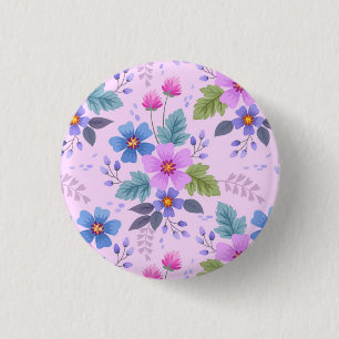 Badge Rond 2,50 Cm Belles fleurs motif floral-36841