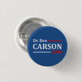 Badge Rond 2,50 Cm Ben Carson 2016 (Devant & derrière)