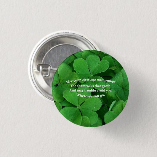 Badge Rond 2,50 Cm Bénédiction irlandaise (Devant & derrière)