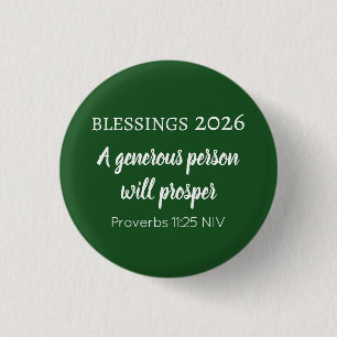 Badge Rond 2,50 Cm Bénédictions Verset de la Bible de la Prospérité 2