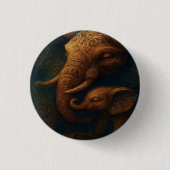Badge Rond 2,50 Cm Benevolent Elephants Button (Devant)