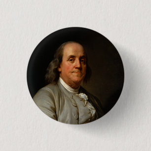 BADGE ROND 2,50 CM BENJAMIN FRANKLIN