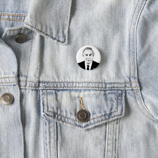 Badge Rond 2,50 Cm Benjamin Netanyahu (En situation)