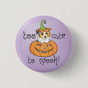 Badge Rond 2,50 Cm Berger américain miniature d'Halloween