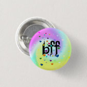 Badge Rond 2,50 Cm bff ~ coeurs (Devant & derrière)