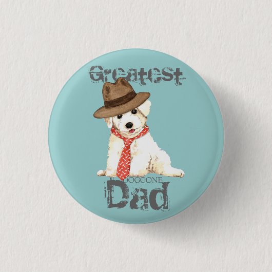 Badge Rond 2,50 Cm Bichon Papa (Devant)