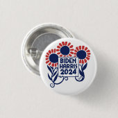 Badge Rond 2,50 Cm Biden Harris 2020 (Devant & derrière)