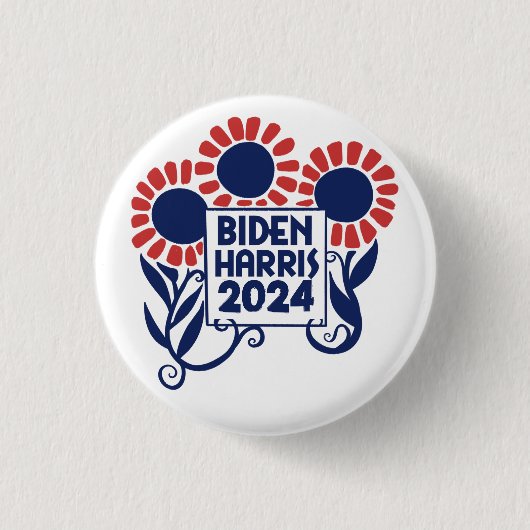 Badge Rond 2,50 Cm Biden Harris 2020 (Devant)