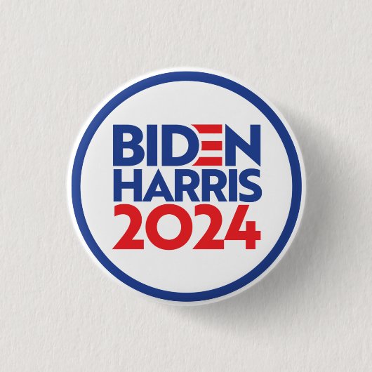Badge Rond 2,50 Cm Biden Harris 2024 (Devant)