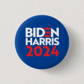 Badge Rond 2,50 Cm Biden Harris 2024 (Devant)